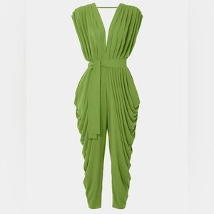 Norma Kamali Green Waterfall Jumpsuit
